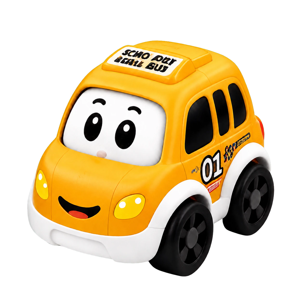 Yellow Rollimo School Bus tumbling toy car